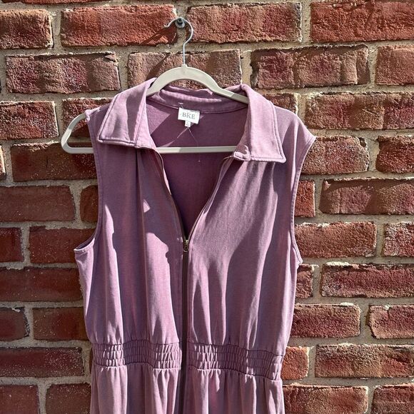 BKE BUCKLE Washed Cargo Jumpsuit pink women's large NEW - Picture 6 of 6